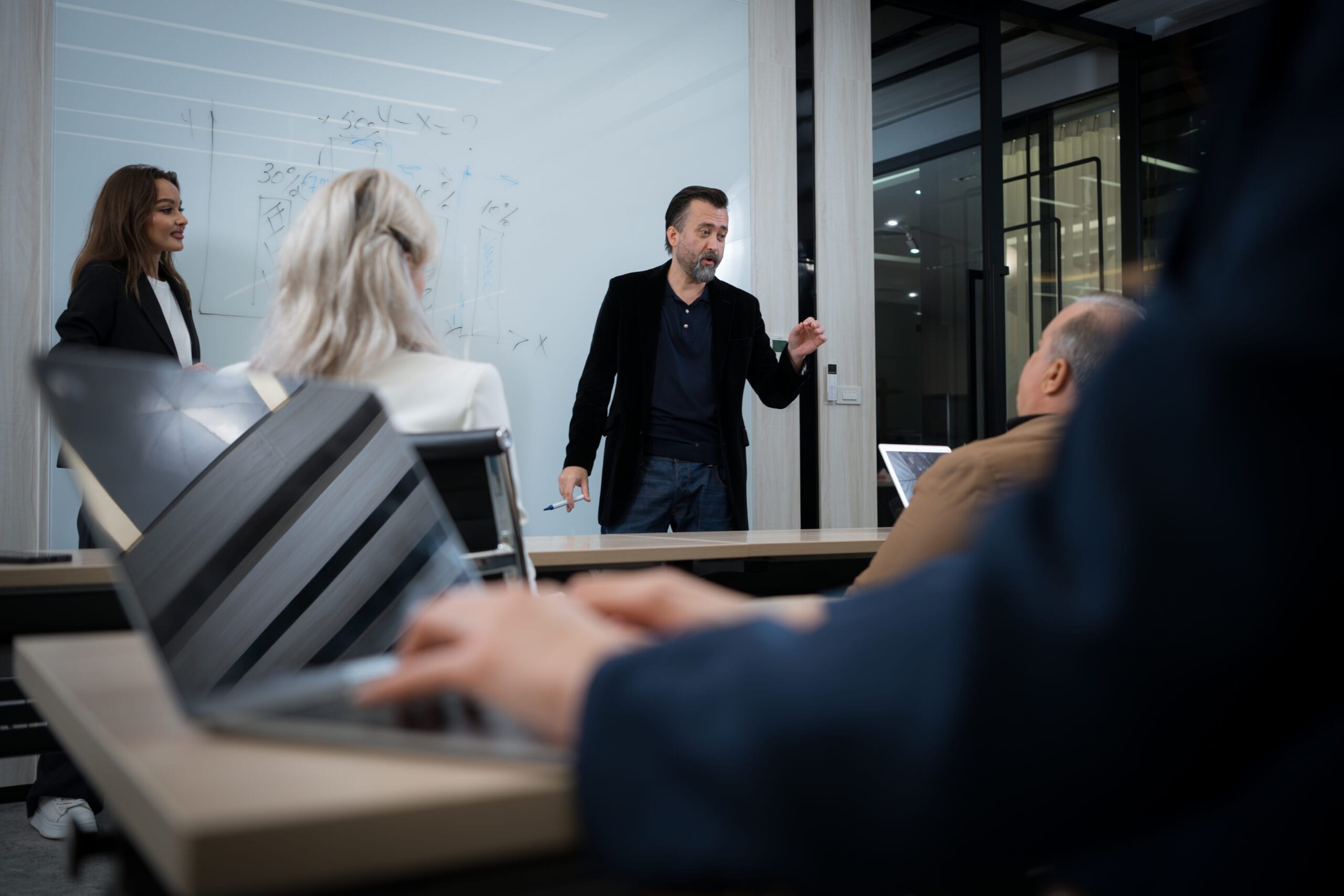 Team meeting led by Beaver IT for a strategic IT department audit in a healthcare organization.